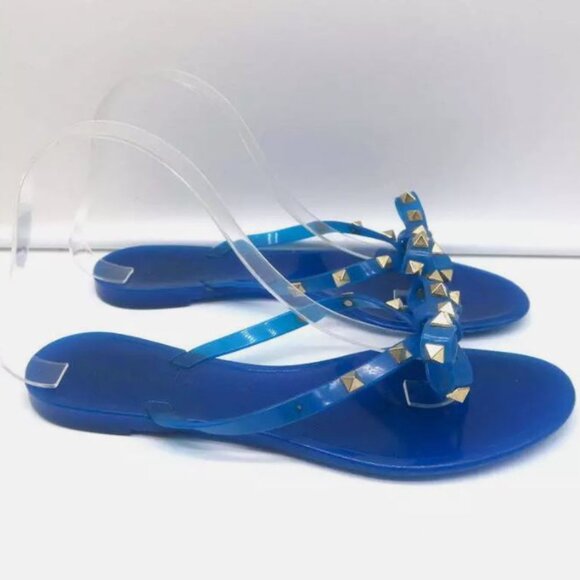 Valentino Rockstud PVC Flat Thong Sandals size 39 - Picture 4 of 7